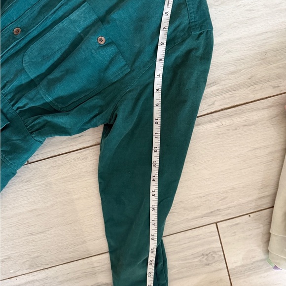 LL Bean Dress Vtg Corduroy Button Up Long Sleeve Green Womens 8 no belt - Picture 9 of 13